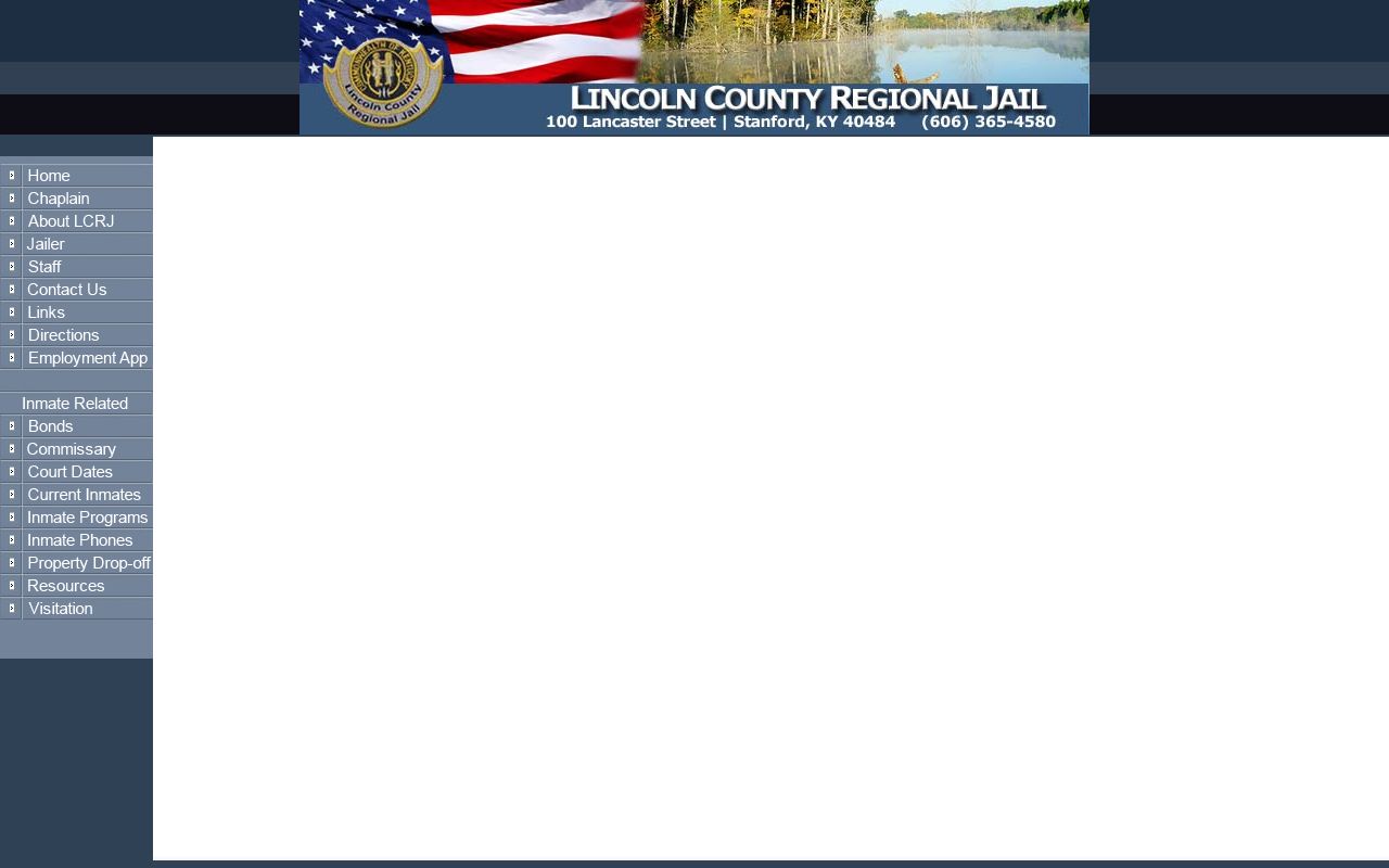 Lincoln County Regional Jail official current inmate portal
