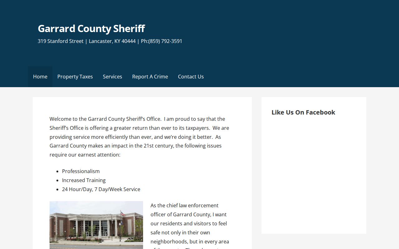 Garrard County Sheriff wanted-list and warrant navigation